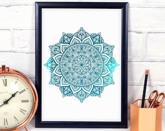 Mandala Foiled Print