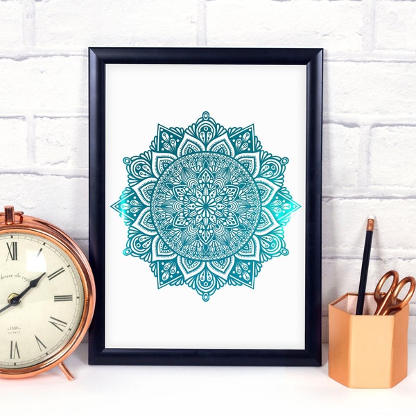 Mandala Foiled Print