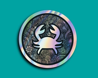 Cancer Zodiac Holographic Sticker