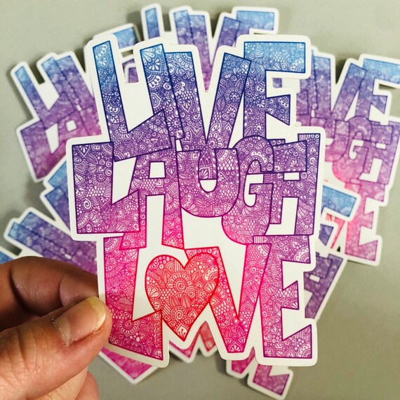 Live Laugh Love Sticker Etsy