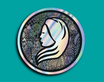 Virgo Zodiac Holographic Sticker