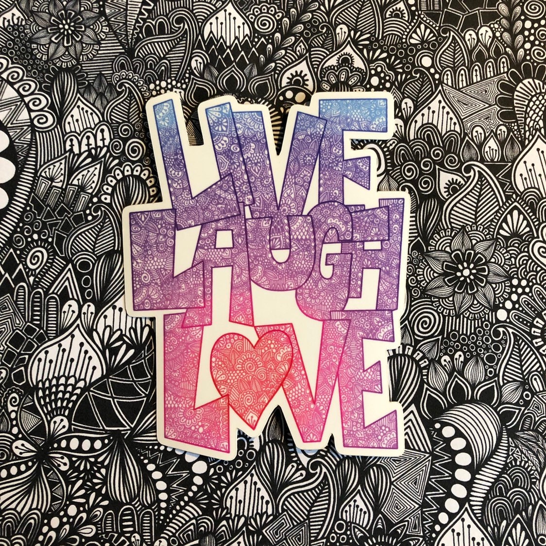 Live Laugh Love Sticker Etsy