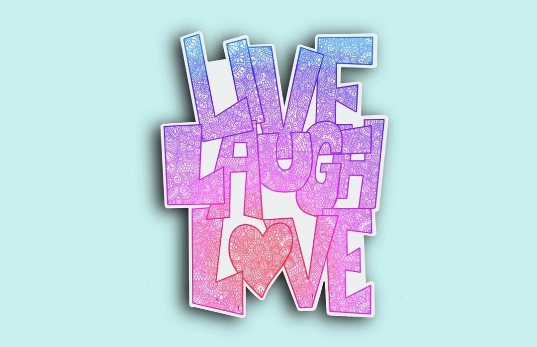 Live Laugh Love Sticker Etsy