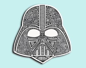 Darth Vader Zentangle Sticker