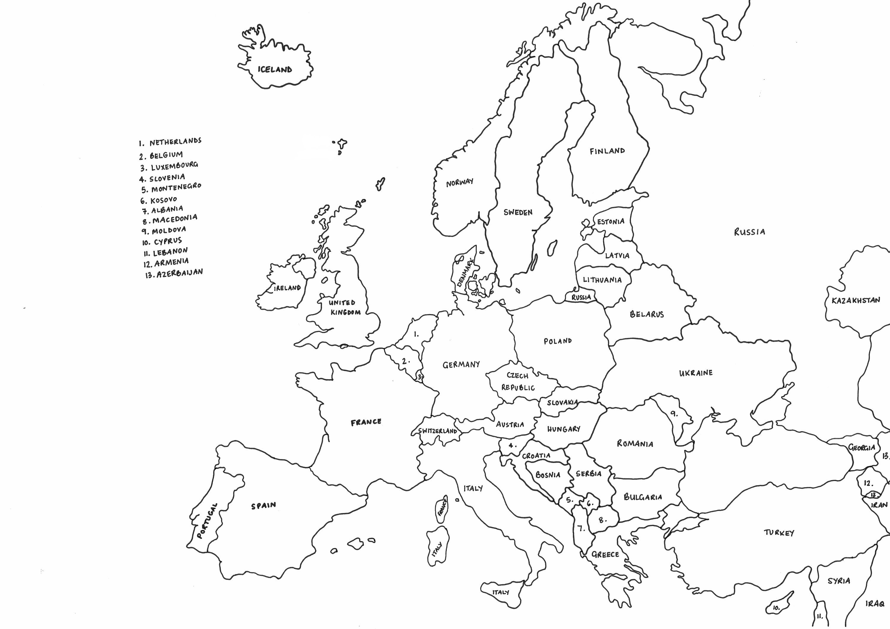 Map of Europe Print Etsy - Il Fullxfull.2628451638 7k4m 