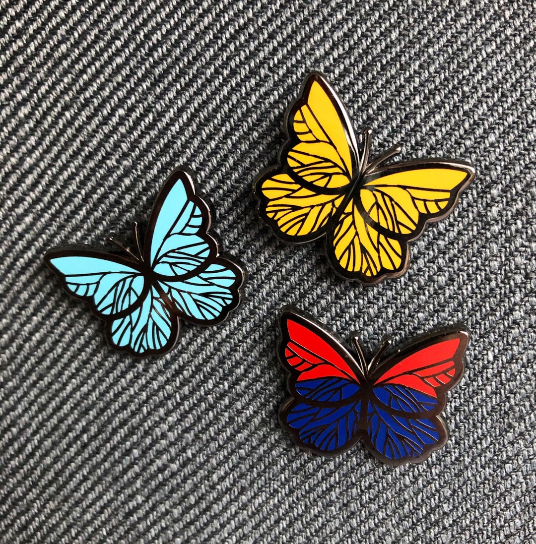 Butterfly Enamel Pin - Etsy