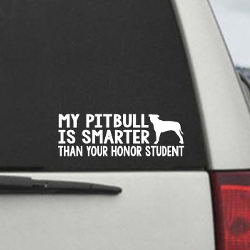 My Pug is smarter than your honor student Car Window Decal Sticker