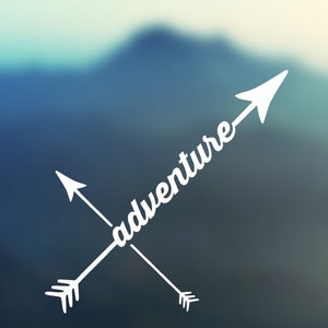 Adventure Arrow Vinyl Decal Car Decal Car Sticker Laptop Decal Laptop Sticker image 1