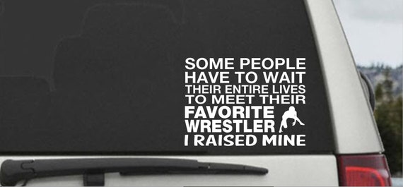 Wrestling Dad vinyl decal car window laptop sticker Cute