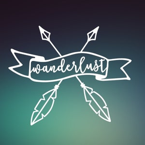 Wanderlust Tribal Arrow Vinyl Decal - Car Decal - Car Sticker - Laptop ...