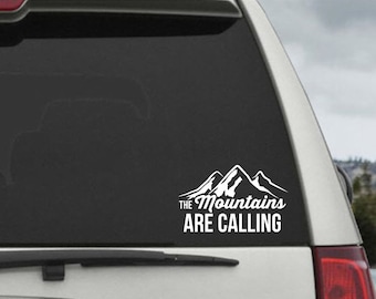 The Mountains are Calling Vinyl Decal - Car Decal - Car Sticker - Laptop Decal - Laptop Sticker