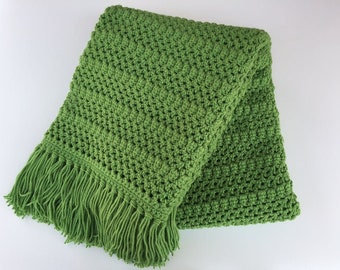 Made-to-Order Crochet Blanket: Soft Blanket, Acrylic Afghan, Custom Colors & Sizes