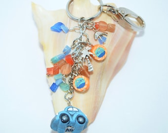 Swivel Clip Keychain/Purse Clip VW Beetle, VW Keychain, Dolphin & VW Bug Keychain