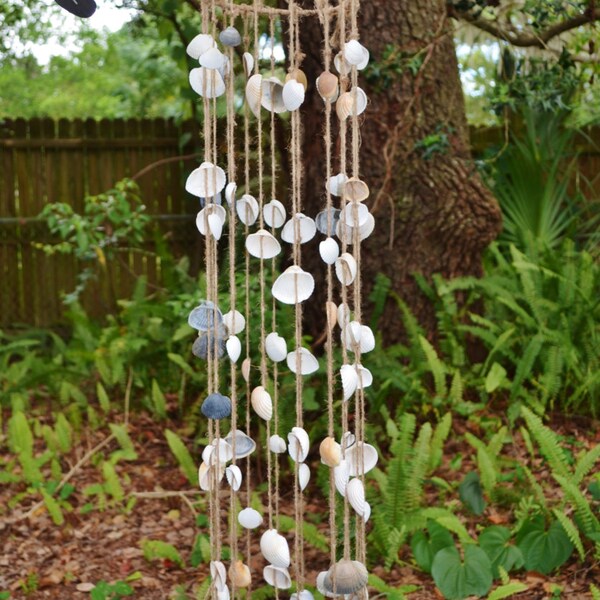 Wind Chimes Shells, Ark Shell Wind Chimes, Beach Wind Chimes, Beach Chimes, Shell Chimes, Shell Wind Chimes, Shell & Jute Wind Chimes