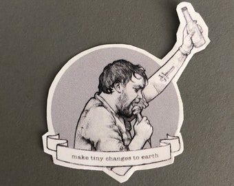 Sticker - Frightened Rabbit - Scott Hutchison 'Make tiny changes to earth' - in memory