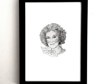 Margaret Atwood - 'Refuse to be a victim' - feminist print