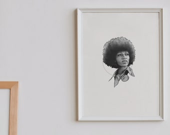 Angela Davis print - Fais Comme Moi - social justice civil rights