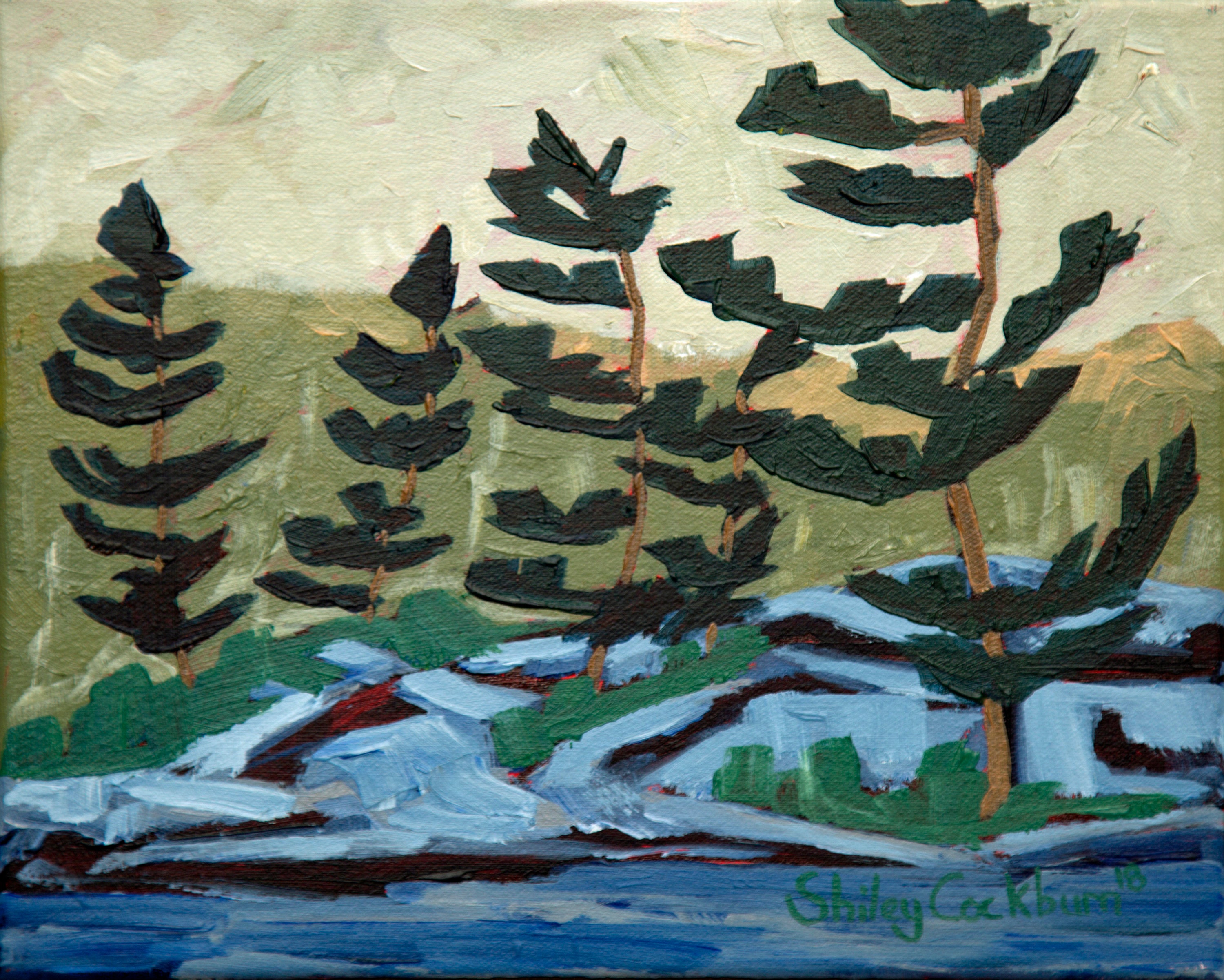 original art northern ontario wall art landscape home decor, canadian