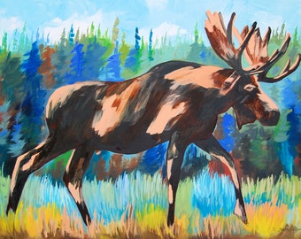 art, artists, wildlife art, wildlife artists, moose, moose paintings, original paintings, original art, canadian art, moose artwork