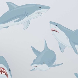 Shark Wall Decal Kit - Realistic Shark Wall Decal by Chromantics