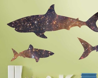 Space Unicorn Wall Decal Set by Chromantics Unicorn and | Etsy