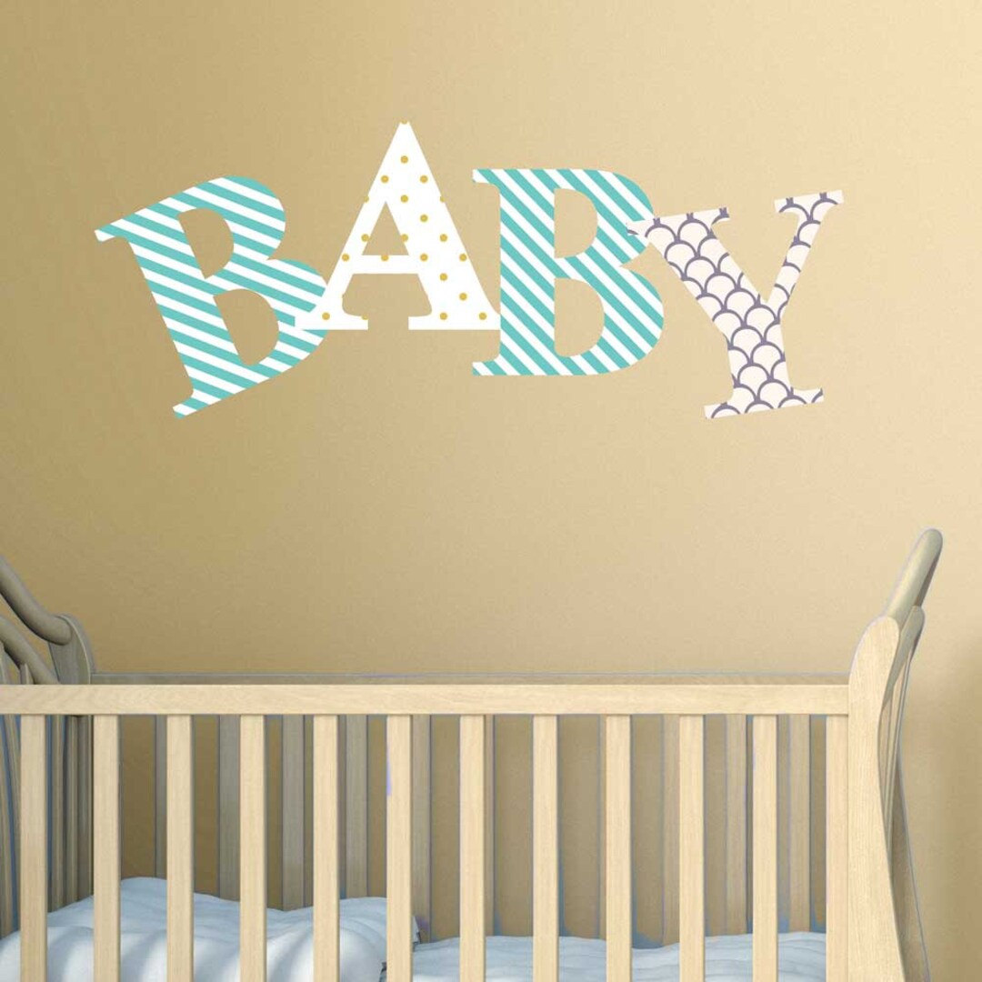 Decorative Letter Wall Decals Letter Decals by Chromantics Etsy