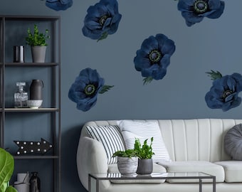 Anemone Watercolor Wall Decal Kit - Windflower Wall Decal by Chromantics