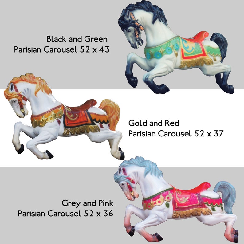 Parisian Carousel Horse Wall Decal Merry Go Round Decal Etsy