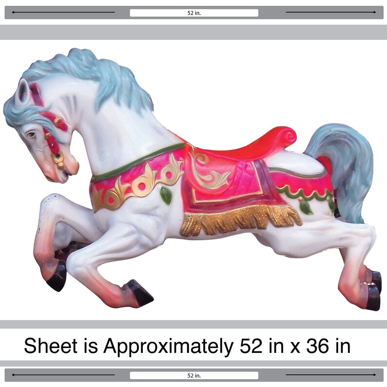 Parisian Carousel Horse Wall Decal Merry Go Round Decal Etsy