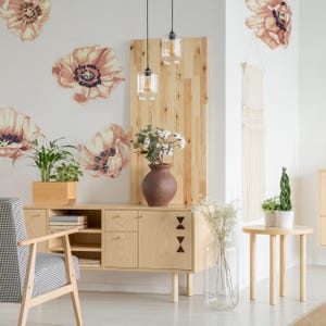 Wild Poppies Watercolor Wall Decal Kit - Flower Wall Decal by Chromantics