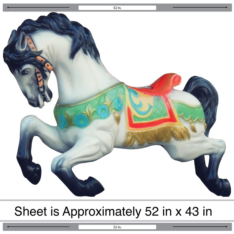 Parisian Carousel Horse Wall Decal Merry Go Round Decal Etsy