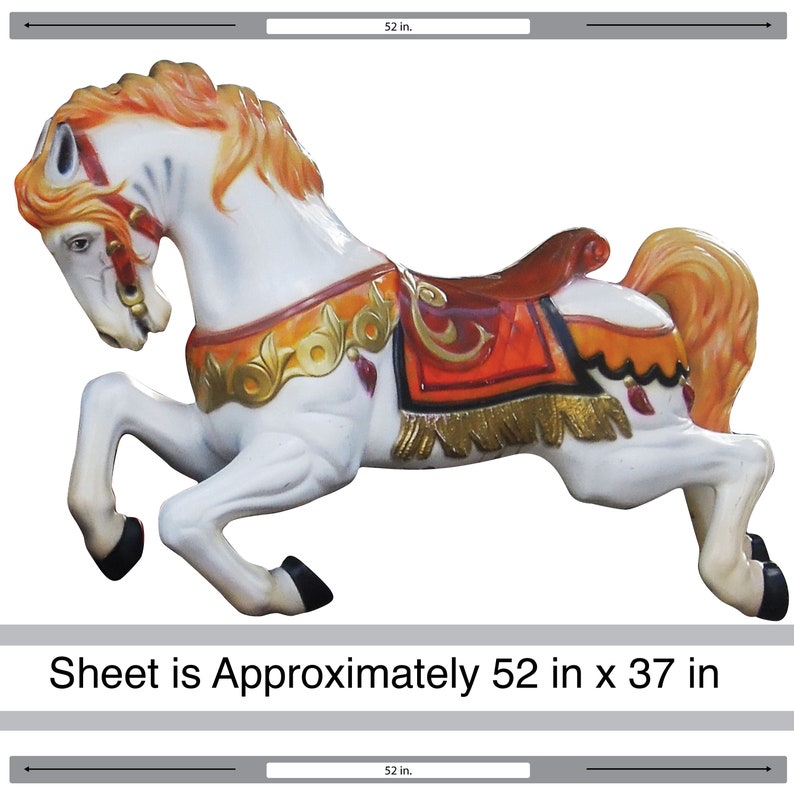 Parisian Carousel Horse Wall Decal Merry Go Round Decal Etsy