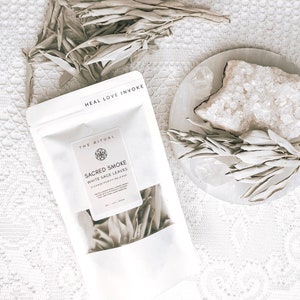 BULK SACRED SMOKE 10 Organic Loose white Sage leaves sustainably harvested smudge cleansing energy aura purification ritual herbs witch