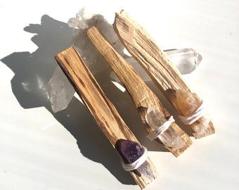 Palo Santo Sticks quartz crystal healing holy wood herbal smudging cleanse meditation purify ritual holistic incense yoga witchy gift