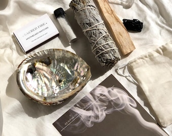 Sage & Palo Santo Cleansing Kit | Ritual Kit for Home Energy Clearing | Aura cleanse| Spiritual gift | Cleansing Ritual, Altar Cleansing