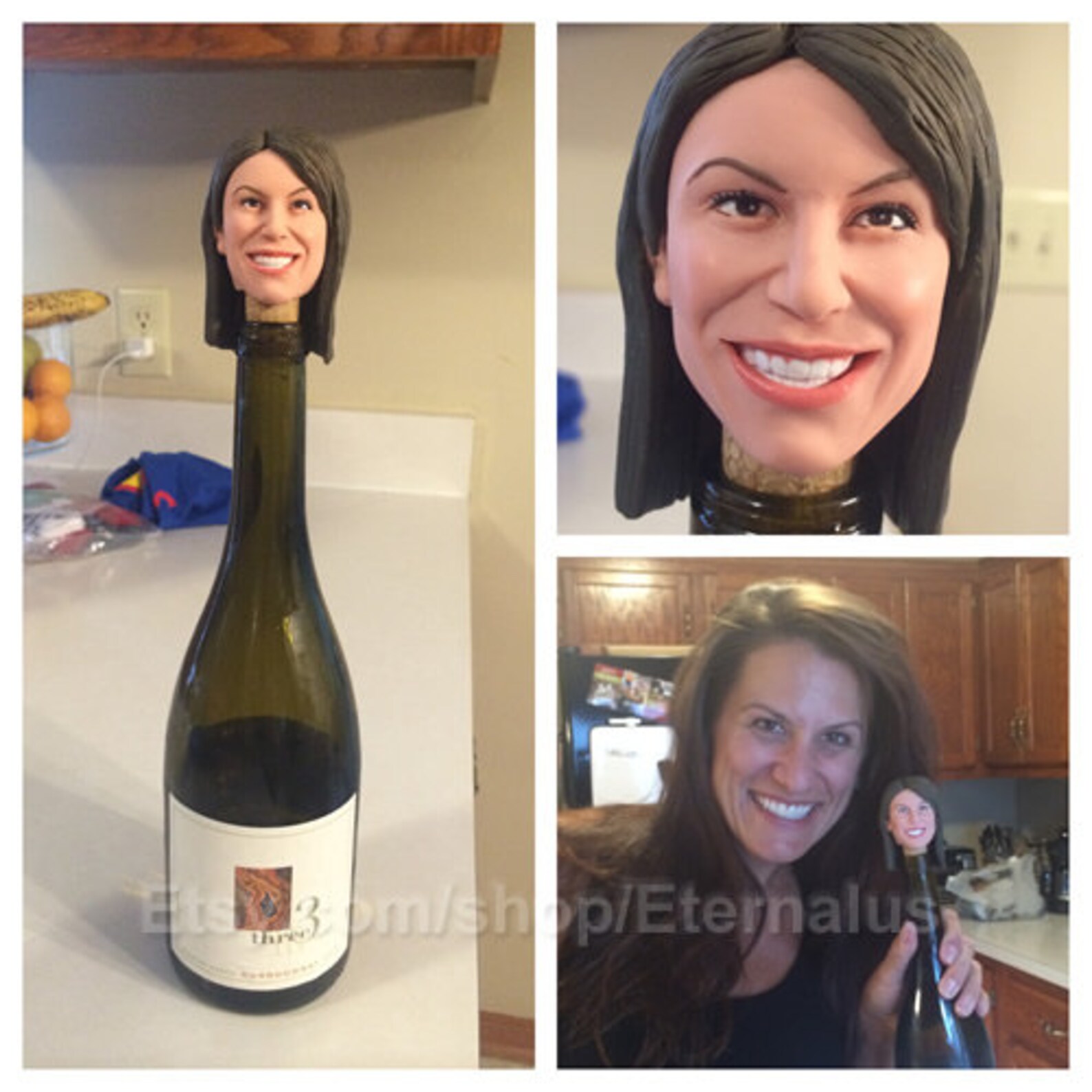 Custom Wine Stopper Doll Etsy