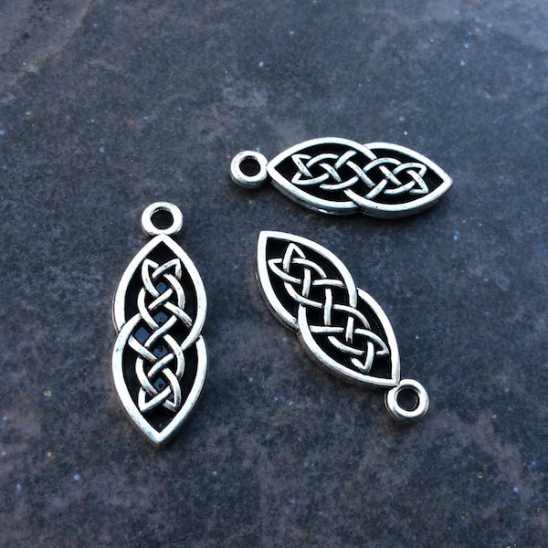 Celtic knot pendant charms package of 3 beautiful quality pewter charms Irish charms