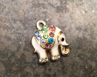 Opal Elephant Rhinestone Earrings - LilyFair Jewelry