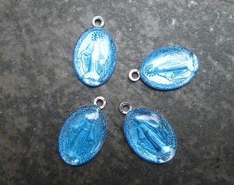 Bambola religiose cattoliche 50Pcs croce smalto medaglie charms ciondoli Accessori