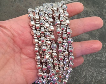 Tibetan lantern style spacer beads Full strand 21 pieces for jewelry making