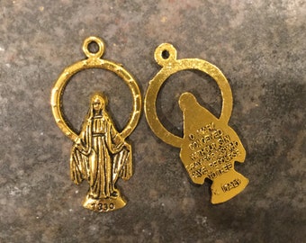 Bambola religiose cattoliche 50Pcs croce smalto medaglie charms ciondoli Accessori