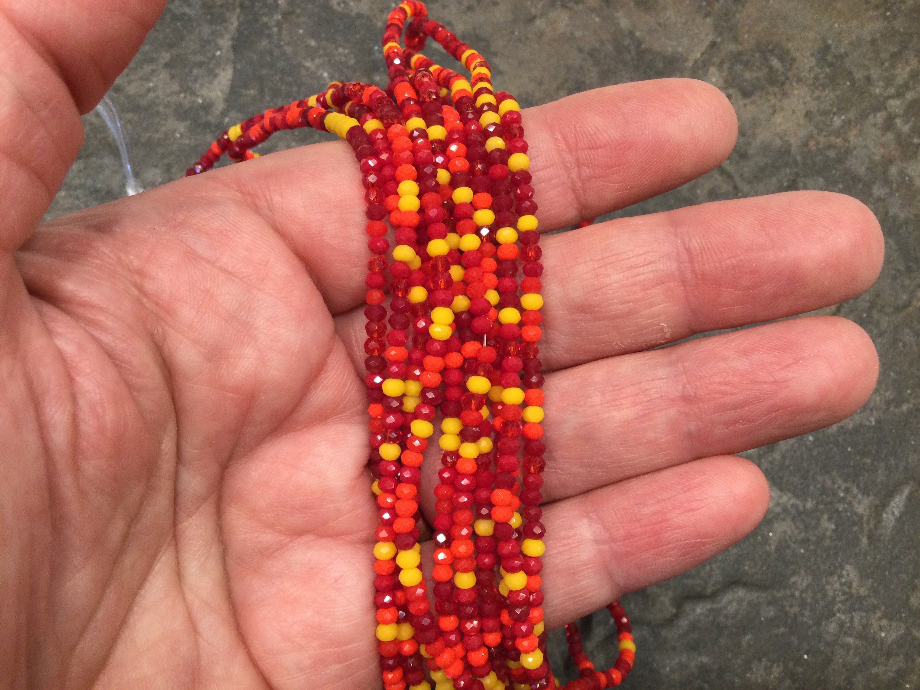 Fall Indian Corn Multicolor Bead Mix Faceted Crystal Rondelle Etsy