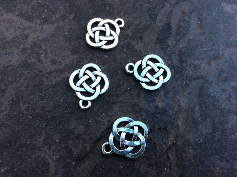 Irish Celtic Knot Charms Package of 4 Charms Love Knot Charms Etsy