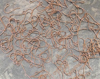 BARGAIN PRICE Copper Plated Shepherd Hook Earwires 20 or 40 pairs bulk earring findings