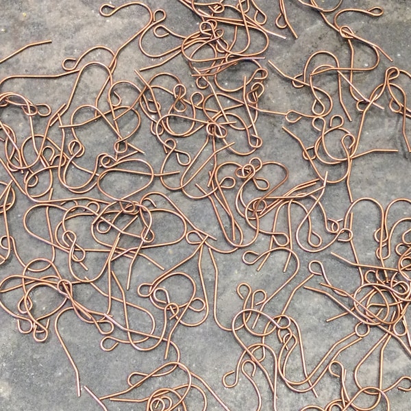 BARGAIN PRICE Copper Plated Shepherd Hook Earwires 20 or 40 pairs bulk earring findings