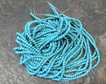 SPECIAL Turquoise Howlite Beads 4mm Full Strand of 90 pieces BARGAIN PRICE!