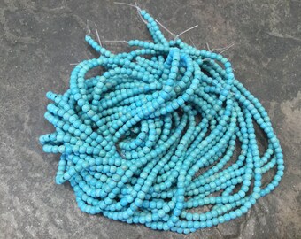 SPECIAL Turquoise Howlite Beads 4mm Full Strand of 90 pieces BARGAIN PRICE!
