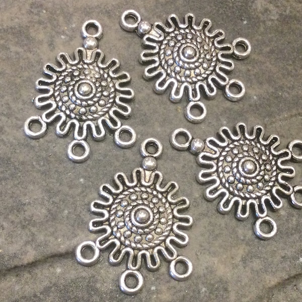 Clearance Silver Filigree Chandelier Earring Findings Package of 2 pairs Boho style earring supplies