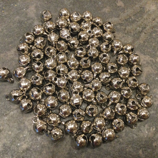 Jingle Bell charms Package of 10 6mm  round Bell charms for jewelry making and crafts