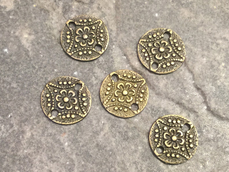 Round Bronze Connectors for Jewelry Making Earring Connectors Etsy